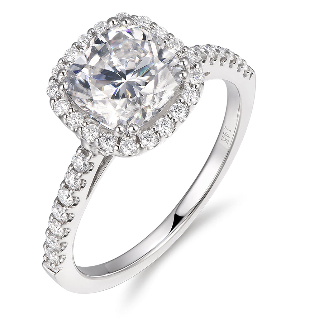 14k moissanite engagement ring